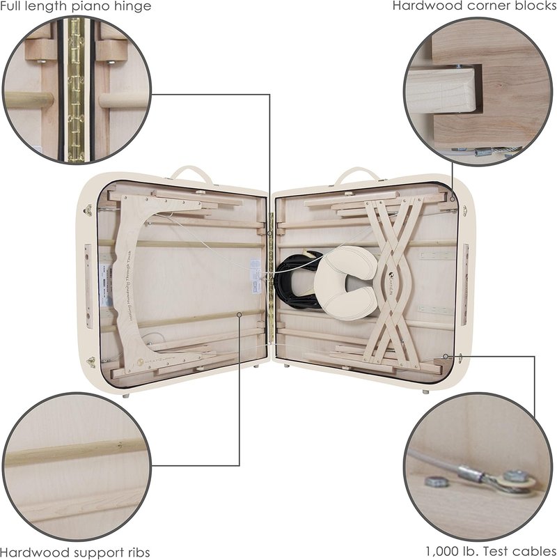 Premium Portable Massage Table Package - Spa-Level Comfort with Deluxe Cushioning | Includes Face Cradle & Carry Case (30/32” x 73”)