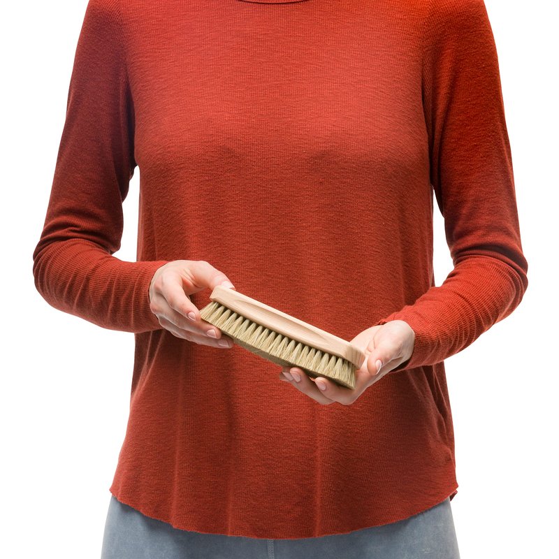 Redecker Natural Light Horsehair Shoe Shine Brush, Untreated Beechwood Handle, 6-1/2-Inches Long, Made in Germany