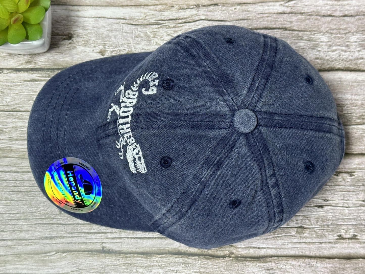 Hepandy Tyrannosaurus Hat for Big Brother, T-Rex Skeleton Bones Baseball Cap for Kids, Gift for Boys, Navy Blue Cotton Hat