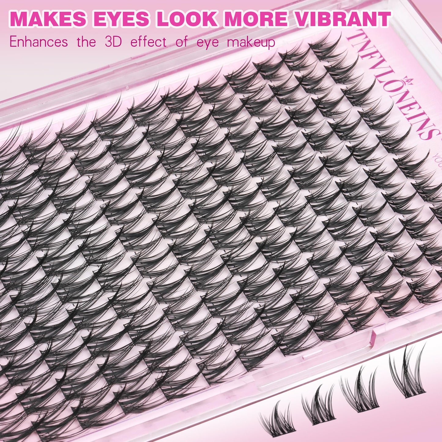 Wispy Lash Clusters Manga Cluster Eyelash Extensions Natural Fairy Eyelash Clusters 140Pcs Individual Lashes Clusters CC Curly Spiky Lash Extension by TNFVLONEINS