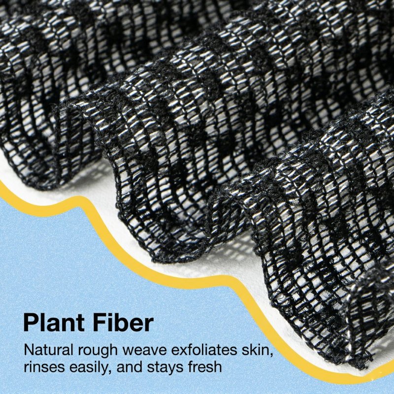 2 Pack Exfoliating Washcloth Towels - Exfoliating Body Scrubber Exfoliator, Back Scrubber for Use in Shower Bath, Japanese & Korean Scrub Wash Cloths, Loofah Lufa Sponge Washer for Women Men