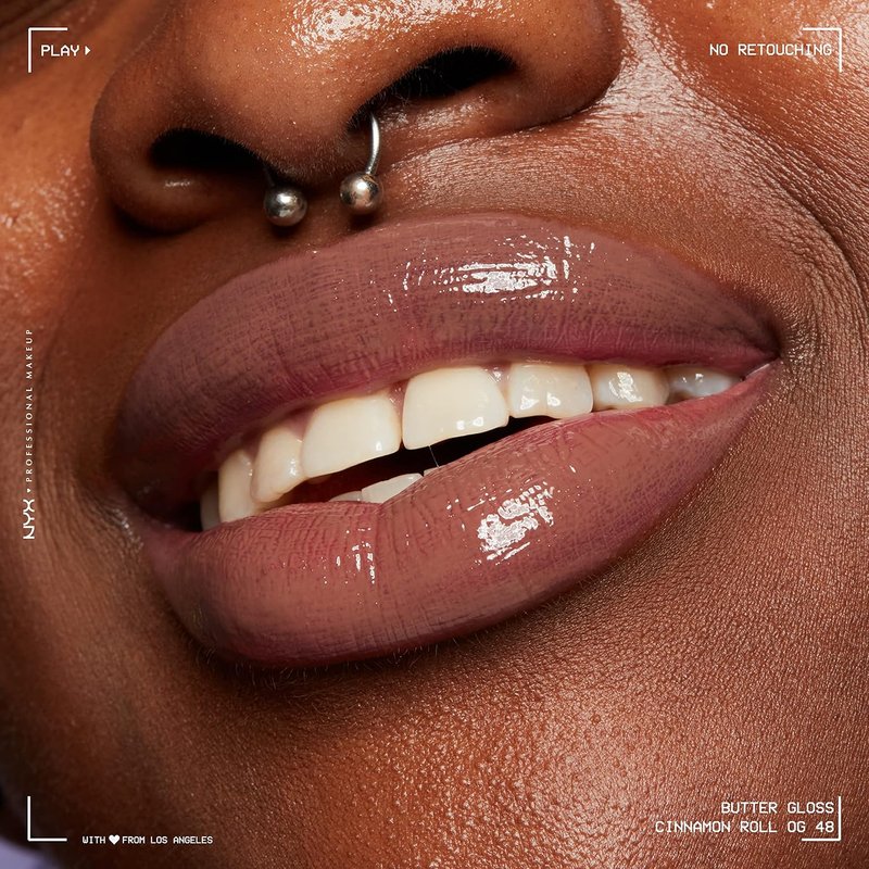 NYX Butter Gloss - Brown Sugar Non-Sticky Lip Gloss | Rich Cinnamon Roll Shade