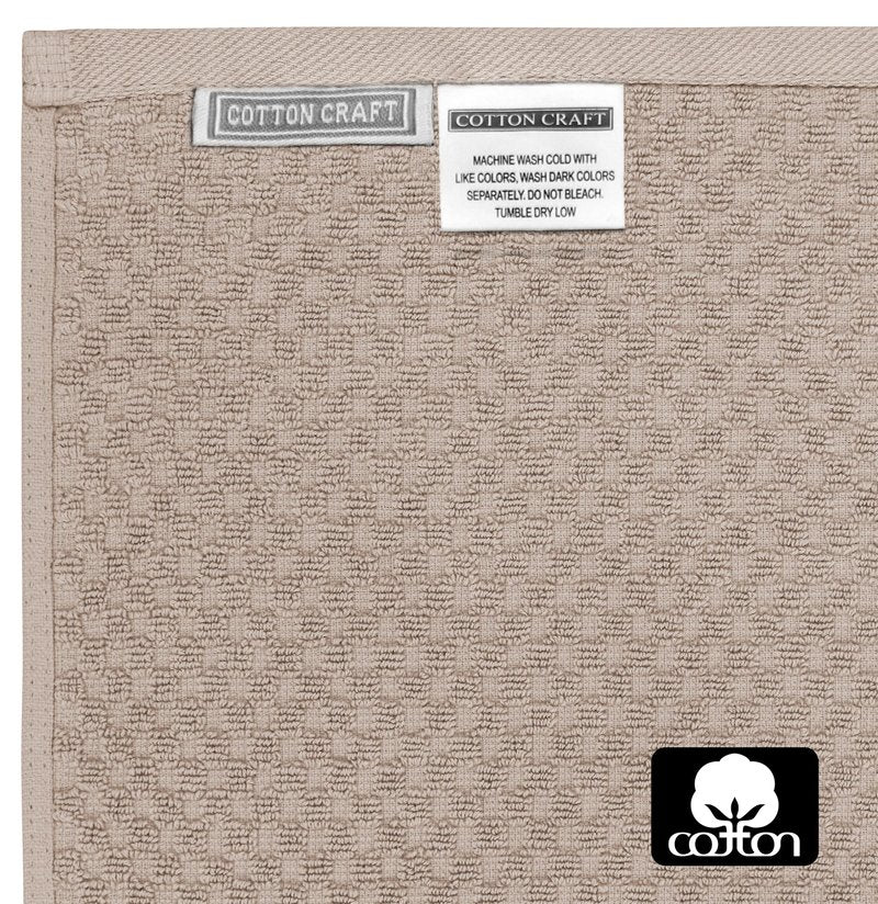 COTTON CRAFT Hooded Bath Towel – 2 Pack Oversized 35x70 Waffle Weave Towel with Hood for Adults - 100% Ringspun Cotton Pool Bath Sheet Wrap with Hood - Soft Super Absorbent Quick Dry – 450 GSM – Linen
