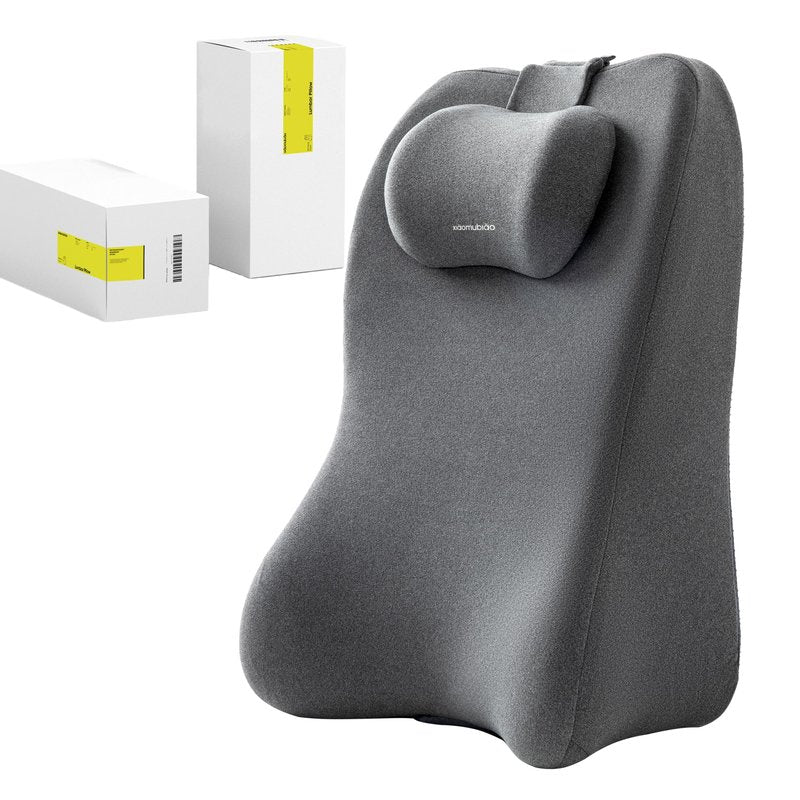 xiaomubiao Reading Pillow, Lumbar Support Pillow for Couch, Sofa Bed Support, Bed Pillow for Sitting up,Ergonomic Memory Foam Pillow for Acid Reflux & Back Discomfort, with Removable Cover Gray
