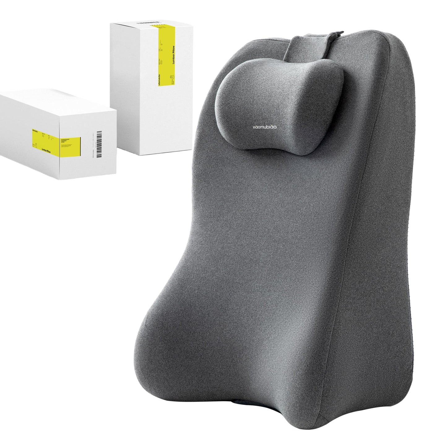 xiaomubiao Reading Pillow, Lumbar Support Pillow for Couch, Sofa Bed Support, Bed Pillow for Sitting up,Ergonomic Memory Foam Pillow for Acid Reflux & Back Discomfort, with Removable Cover Gray