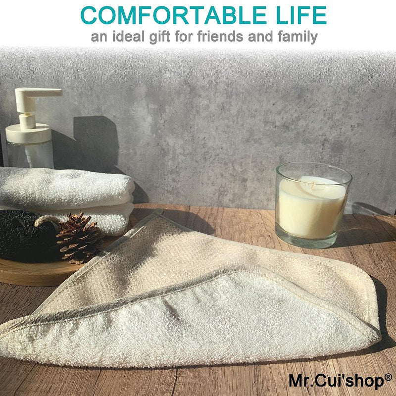 Mr.Cui'shop 3 Pack 12" Large XL Soft Weave Spa Exfoliating Face and Body Wash Cloths, Dual-Sided with Exfoliating Scrub and Soft Terry Cloth for Shower - Remove Dead Skin - Great for Skin in The Bath