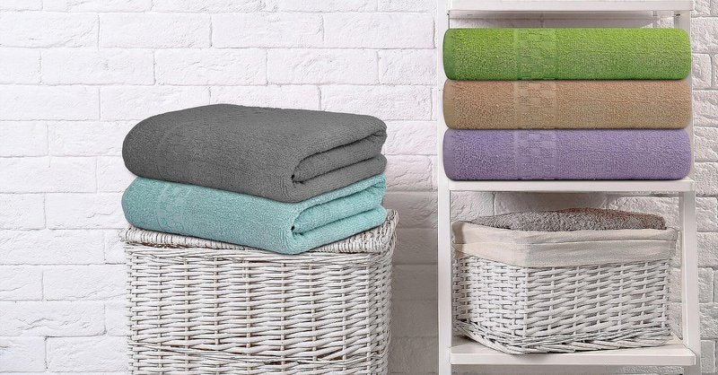 ZUPERIA 7-Pack Bath Towels - 30" x 54" - Ultra Soft 100% Cotton Large Bath Towels- Highly Absorbent for Bathroom, Pool, Gym, Spa, and Hotel Use (Colors Variety)