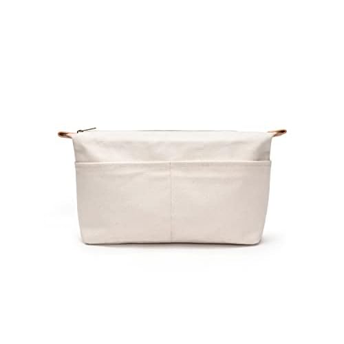 Insert Storage Bag Purse Organizer and Cosmetic Travel Bags for Women Makeup Bag with Compartments Three Sizes Cotton Canvas built-in compartments functiona and fashionable
