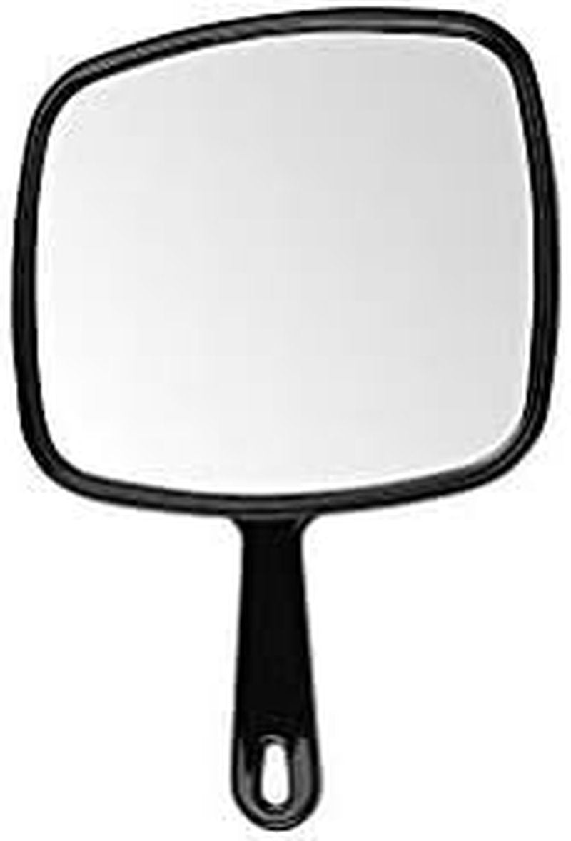 ForPro Professional Collection Extra Large Hand Mirror - Distortion-Free Reflection, 9" W x 12" L, Black