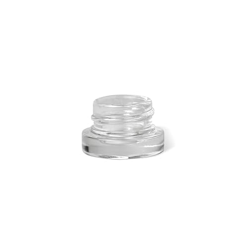 200 Pack 5ml Glass Jars with Lids - Thick Clear Child-Proof Containers for Lip Balm, Oils, Wax, and Cosmetics - Black Lids - Ideal Bulk 5ml Glass Jar and 1 Gram Glass Jar