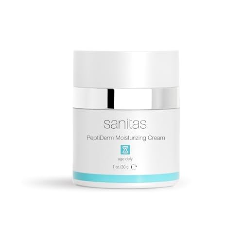 Sanitas Skincare PeptiDerm Moisturizing Cream, Peptides, Ultra Hydration, Moisturizer for Aging Skin, 1 Ounce