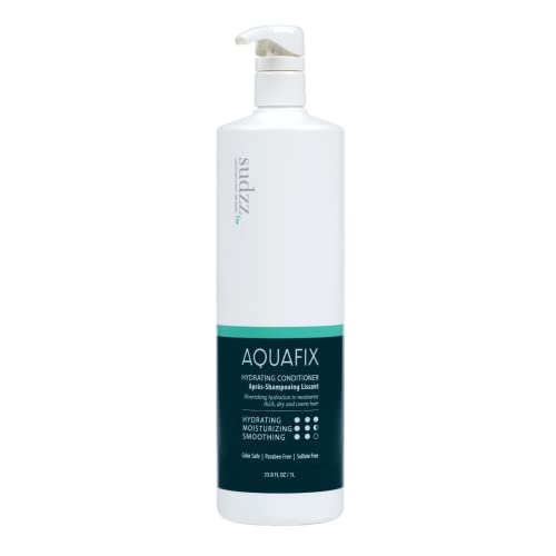 SUDZZFX Conditioner for Dry Damaged Hair - AquaFix Hydrating Deep Hair Conditioner - 33.8 Fl Oz - Sulfate Free, Color Safe, Extensions Safe
