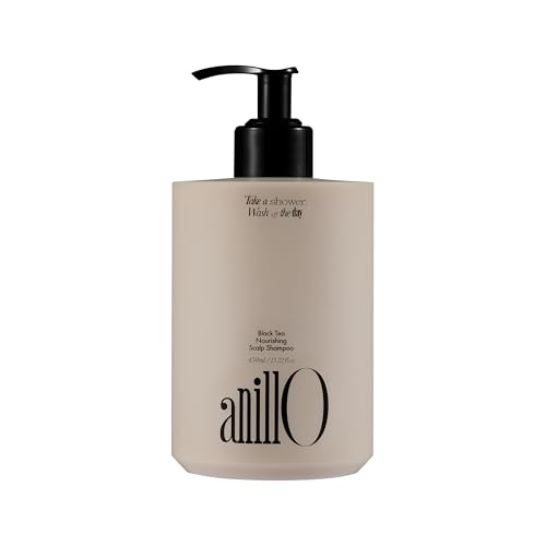 Vegan Nourishing Scalp Shampoo with Black Tea, Hyaluronic & Amino Acids to Strengthen Scalp Barrier, Creamy Woody Scent, Paraben, Sulfate & Silicone Free 450ml / 15.22 fl. Oz
