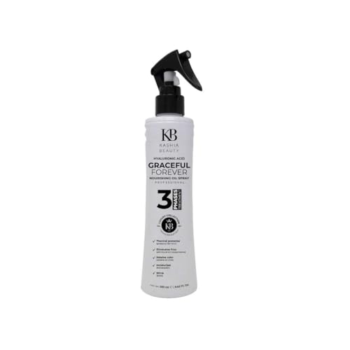 Kashia Beauty Graceful Forever Nourishing Oil Spray 9.6 oz ? Leave-In Three-Phase Treatment with Nano Technology ? Hydrating Detangler & Thermal Protector for Radiant Healthy Hair