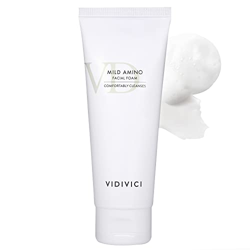 VIDIVICI Mild Amino Facial Foam ? Hypoallergenic Face Wash with Amino Acid and Cica ? Calming and Moisturizing Foaming Cleanser for Sensitive Skin ? Fragrance Free Foam 3.72oz.