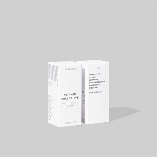 SUPEREGG Vitamin Collective Vitality Elixir: For a bright and firm complexion. Treatment serum with Vitamin B¡¤C¡¤E¡¤F¡¤K and Sea Moss. 30 ML / 1 FL OZ