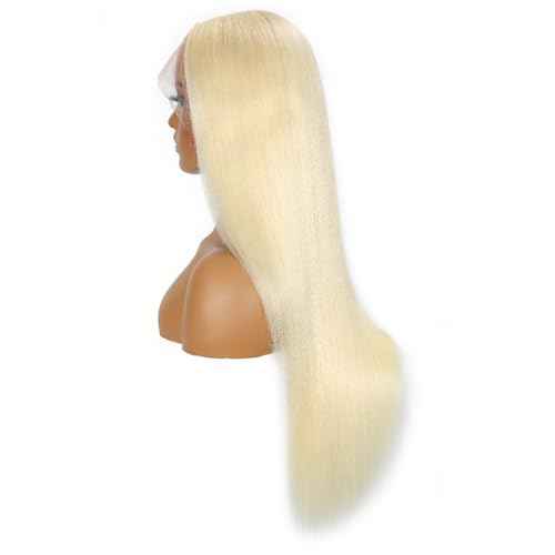 613 13x6 Lace Front Wig Human Hair 200 Density Blonde Wig Human Hair 613 HD Lace Frontal Wigs Pre Plucked 613 Human Hair Wig (18 Inch)