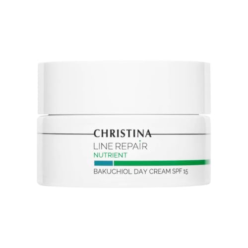 -CHRISTINA- Line Repair Bakuchiol Day Cream with SPF 15 | Face Moisturizer with Blue Light Defense, Ideal for Combination, Normal, Dry Skin | Cream For Face with Anti-Aging effect 50ml / 1.7 fl.oz