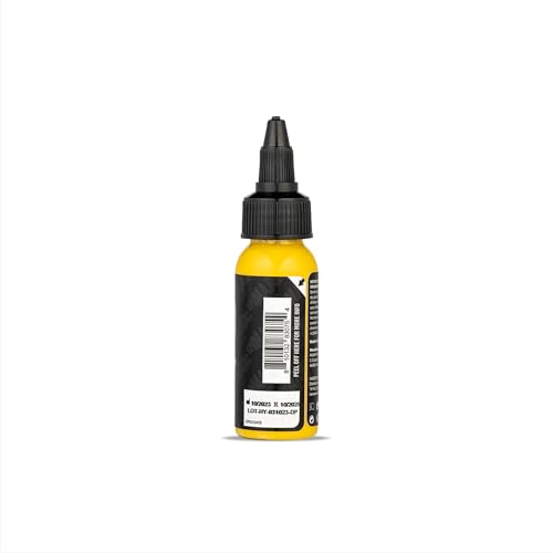Dynamic Color Co - Platinum Collection Highlighter Yellow Tattoo Ink, Reach Compliant Premium Tattoo Ink, Safe for European Regulations, Made in Spain, (1 oz Bottle)