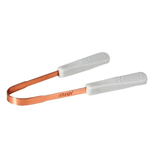 drTung's Tongue Cleaner, Copper Tongue Scraper, Tongue Cleaner for Adults, Kids, Easy to Use Comfort Grip Handle, 6 Pack