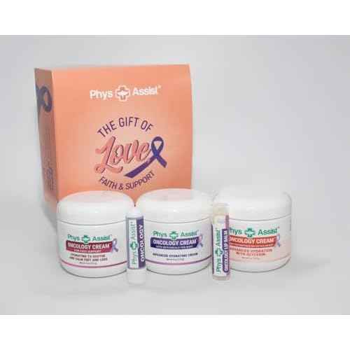 PhysAssist Bundle Oncology Kit - Comfort Kit For Chemo Patients. Essentials for Face, Body & Feet. Includes Oncology Botanicals, Recovery and Foot Support. (3-4 oz), lip balm and nausea inhaler