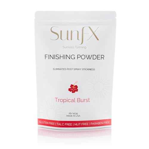SunFX Post Spray Tan Translucent Finishing Powder | Talc Free | Sunless Tanning Setting Powder | Shimmer | Tropical Burst - 1lb