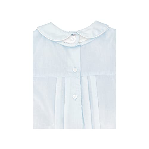 Petit Ami Baby Boys' Romper with Embroidered Sailboat Bib, Blue