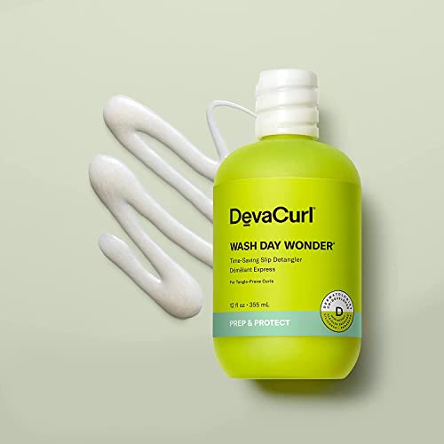 DevaCurl Wash Day Wonder Time-Saving Slip Detangler | Tangle-Release Complex | Melts Away Tangles | No Buildup Formula