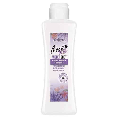 SALERM - Purple Shampoo for Blonde, Gray, Highlighted, or Bleached Hair - Biokera Fresh Violet - 300 ml - Violet Shampoo - Tones and Brightens - Maintains Color - Sulfate-Free and Paraben-Free