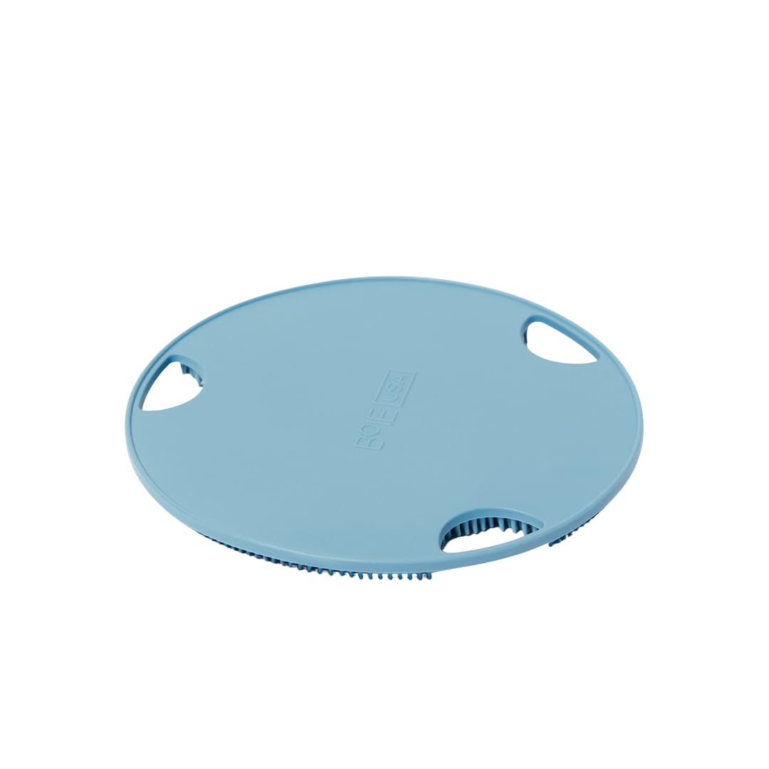 Boie USA Flat Body Scrubber - Hygienic, Exfoliating Loofah Alternative - Feels Like Silicone Scrubber Gentle on Sensitive Skin, Hypoallergenic, BPA- & Latex-Free, Made in The USA