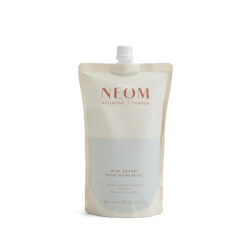 Neom Real Luxury Hand Wash, 300ml | Lavender, Jasmine & Sandalwood I 100% natural fragrances I Cleanses, softens, and replenishes I Refillable