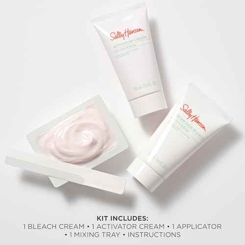 Sally Hansen Bleach Cream for Facial Hair & Body Hair, Vegan Formula, Enriched with Glycerin, All Skin Types