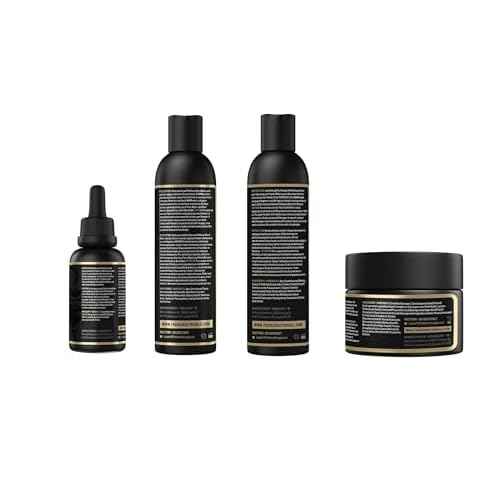 The Beard Struggle Beard Growth Kit for Men Essential Grooming Kit includes Balm, Oil, Wash, & Conditioner - Beard Grooming Kit for Men - Gold Collection - Hoenir's Poem