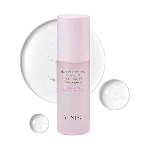 Skin Perfecting Glow Up Prep Water Makeup Fixer(1.69 fl oz) ? Lightweight Fine Mist for Long-Lasting Makeup, Glow Booster, Smooth Radiant Skin Finish, Korean Skincare by YUNJAC
