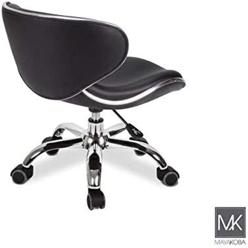 Adjustable Nail Salon Pedicure Stool Set of 2 - Comfortable Pneumatic Chair | Black