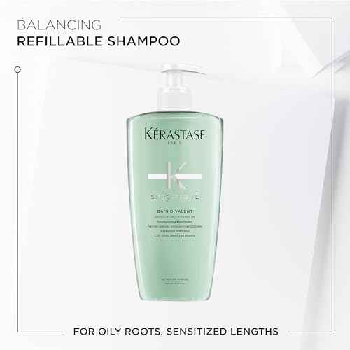 Kerastase Specifique Balancing Shampoo For Oily Scalp & Hair - Cleanses Oil From Roots and Hydrates Dry Hair Ends