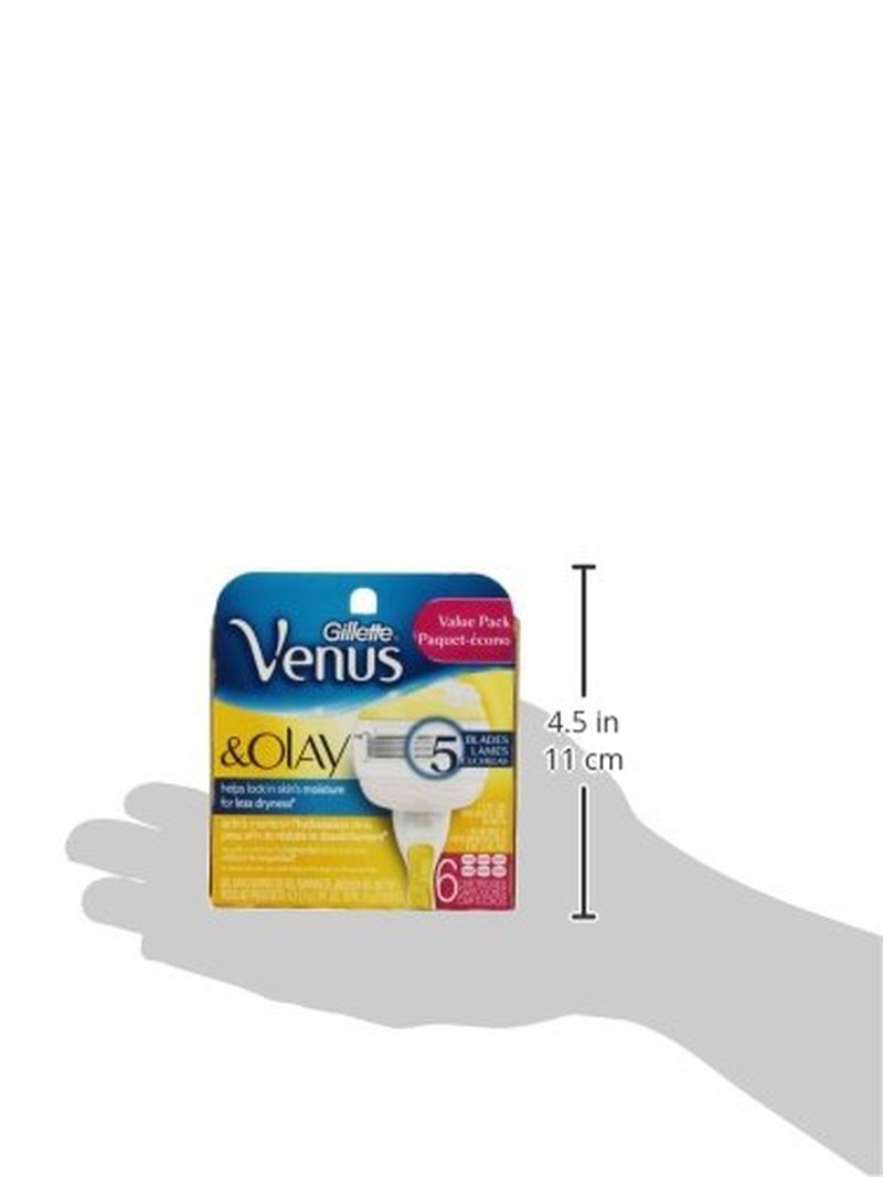 Gillette Venus ComfortGlide Women's Razor Blade Refills - Infused with Olay Coconut Scent, 6 Count (Pack of 2)