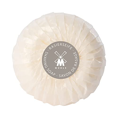M?HLE Wooden Bowl with Shaving Soap | Aloe Vera | 65 Grams | Shave Soap for Men | Steamed Ash Shaving Bowl | Rich & Light Soap Formula | Nurturing Shave Soap Lather