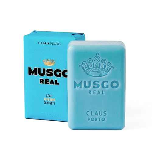 Claus Porto - Musgo Real Alto Mar Body Soap for Men + Women | Revitalize, Cleanse, Condition | Handcrafted, Aromatic, Watery, Woody (160g | 5.6 oz)