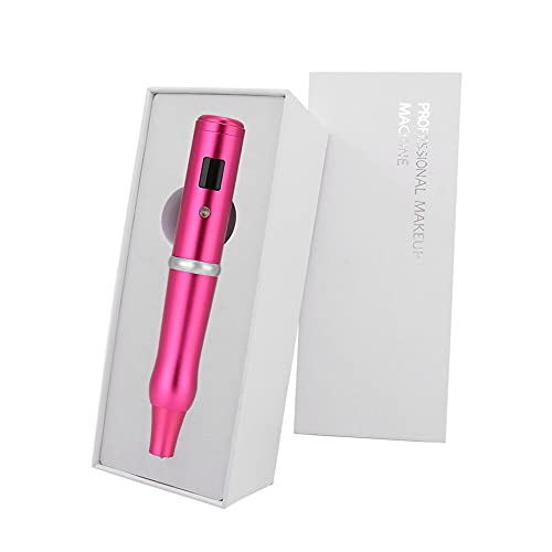 Permanent Makeup Pen Eyebrow Pen Tattoo Rotary Machine 10PCS Needles For Eyebrows,Eyeliners, Lips And Small-Tattoo(Rose red) AP657R