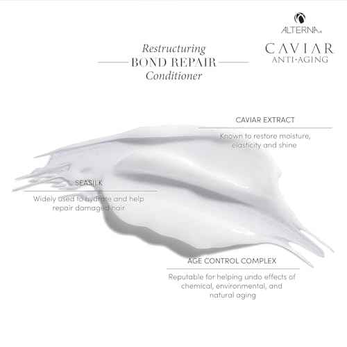 Alterna CAVIAR Anti-Aging Restructuring Bond Repair Conditioner | For Brittle, Damaged and Split Ends | Repairs, Strengthens & Protects Damaged Hair | Sulfate Free