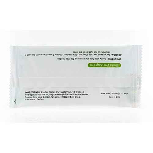 Travel Well Non-Woven Makeup Remover Wipes - Bulk Makeup Wipes Individually Wrapped & Travel Essentials - Aloe Infused Facial Cleansing - Pack of 500, Fresh Scent & Alcohol Free