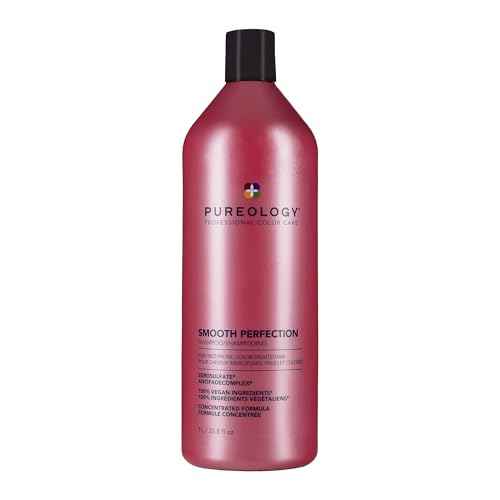 Pureology Smooth Perfection Shampoo - For Frizzy and Color Treated Hair, Smooths Hair & Controls Frizz, Sulfate-Free & Vegan
