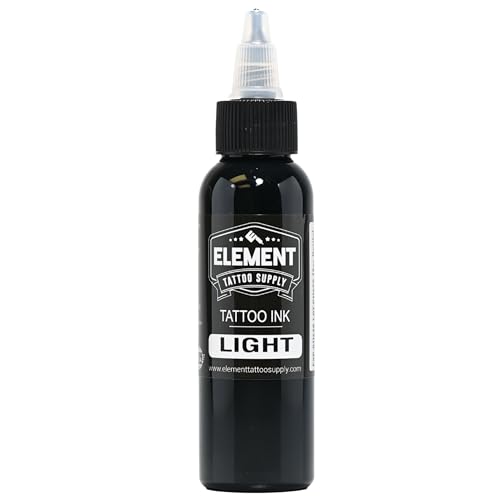 Element Tattoo Supply Greywash Tattoo Ink Set for Professional Tattooing Supplies ? Light, Medium & Dark Solid Shades for Outlining, Shading & Blending for Artists ? 2 oz Bottle (3 Pack)