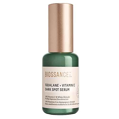 Biossance Squalane + Vitamin C Dark Spot Face Serum ? 10% Vitamin C Serum & White Shiitake ? Hydrating, Fragrance-Free, Non-Irritating, for Daily Use for All Skin Types