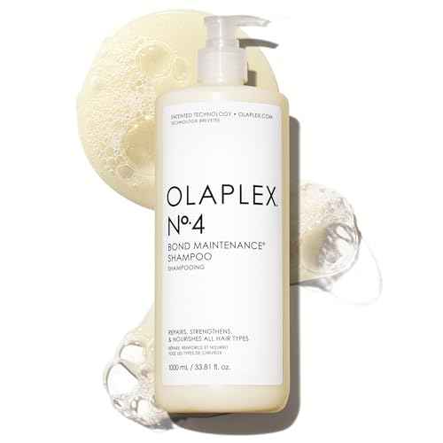 Olaplex No. 4 Bond Maintenance Shampoo, Repairs, Strengthens, & Nourishes All Hair Types, Adds Shine & Leaves Hair Feeling Soft