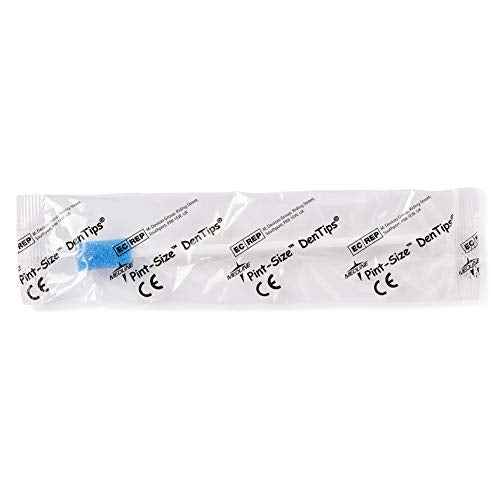 Medline Dentips Disposable Oral Swabsticks, Adult Untreated, Blue, 500 Count