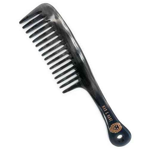 Premium Handmade 100% Oxhorn Anti-static Wide Tooth Detangling & Styling Comb for Women & Men