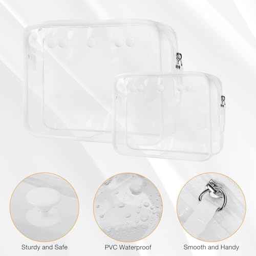 4 Packs Clear Bogg Beach Tote Bag Accessories suitable for Bogg Bag Insert Bag Travel Cellphone Makeup Clean Toiletry Brush Organizer Cosmetic Divider Storage Inner Pouch -Black