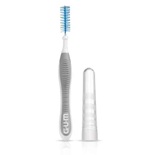GUM Proxabrush Go-Betweens - Extra Wide - Interdental Brushes - Soft Bristled Dental Picks for Plaque Removal Health - Safe for Braces & Dental Devices, 10 Count(Pack of 4)